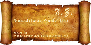 Neuschloss Zenóbia névjegykártya